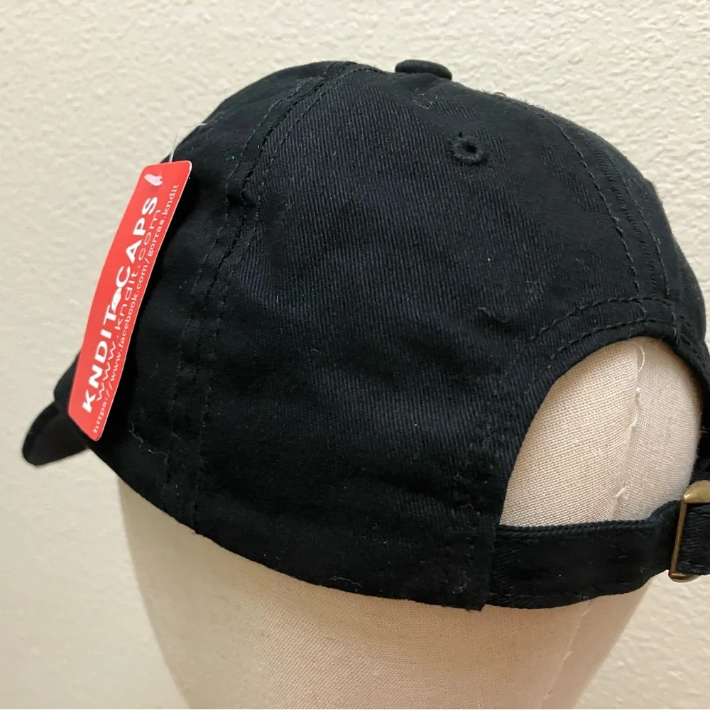 Floral Hand Embroidered Black Cap Adjustable Summer Handmade Boho Hippie Fashion